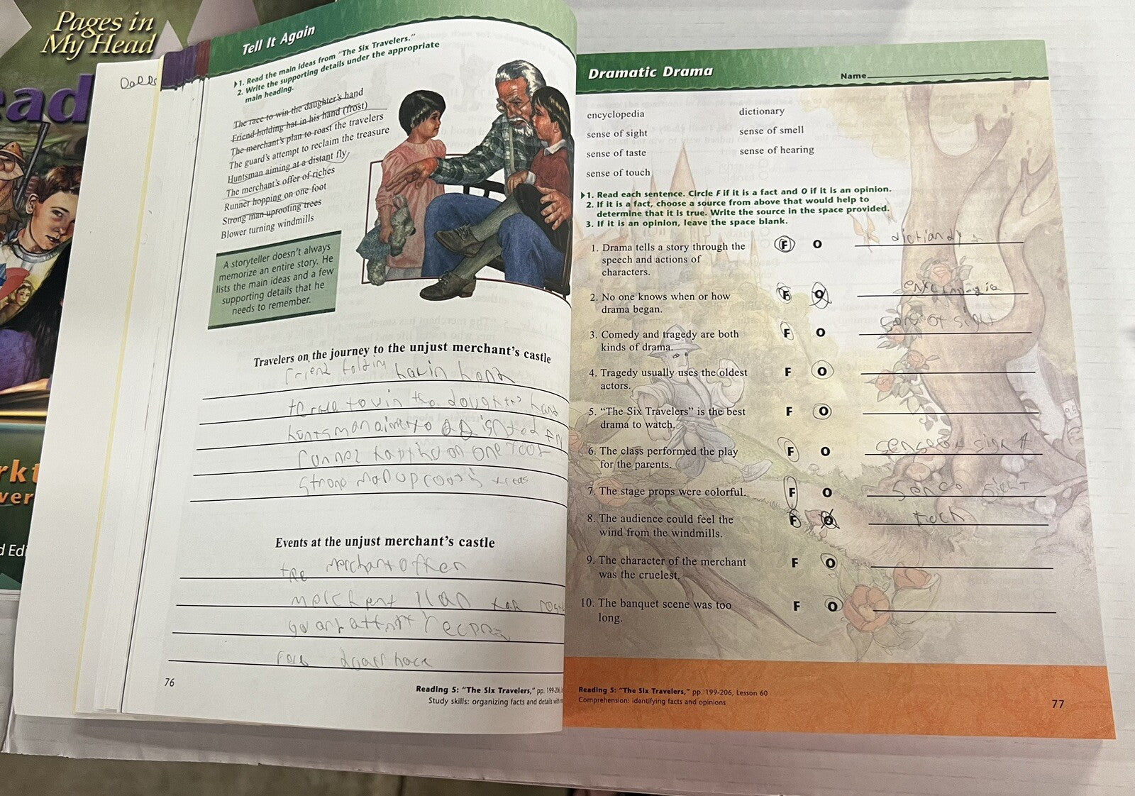 BJU Reading 5 SET Textbook Worktext Teachers Editions 1 & 2 Answer Key Tests2