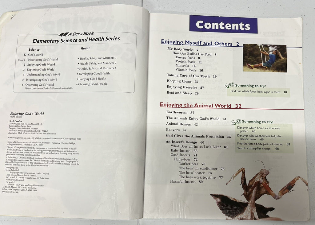 Abeka Enjoying God's World 4th edition Science Reader 2nd grade homeschool2