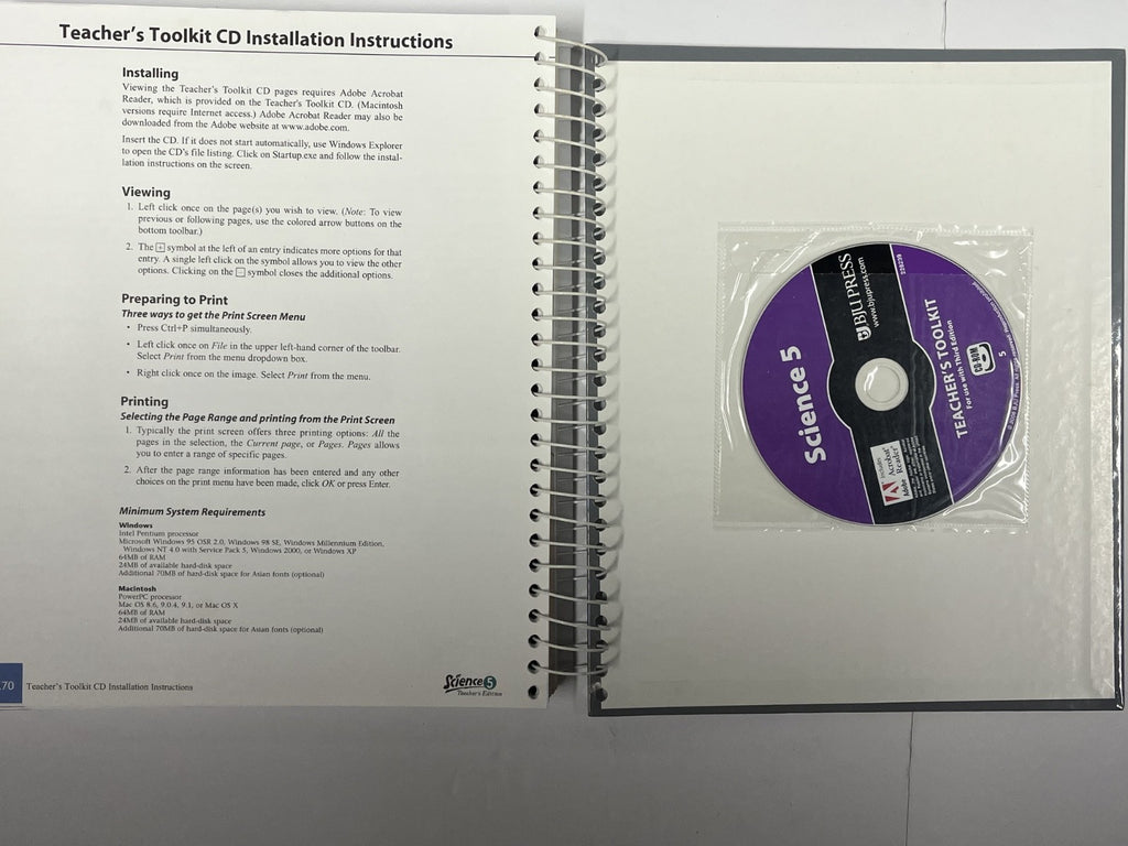BJU Science 5 set textbook Teachers Edition CD Answer Key 3rd edition 5th grade2