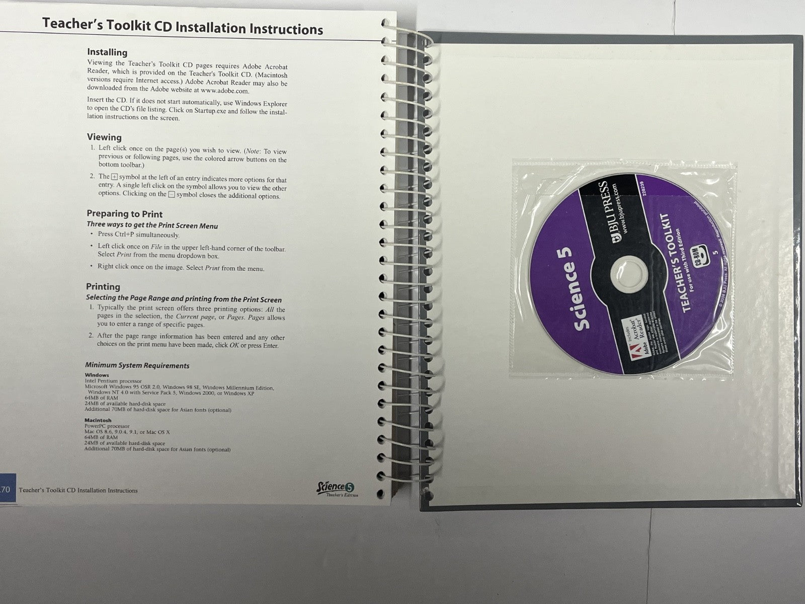 BJU Science 5 set textbook Teachers Edition CD Answer Key 3rd edition 5th grade2