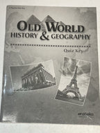 Abeka Old World History Geography Quiz Key fourth edition0
