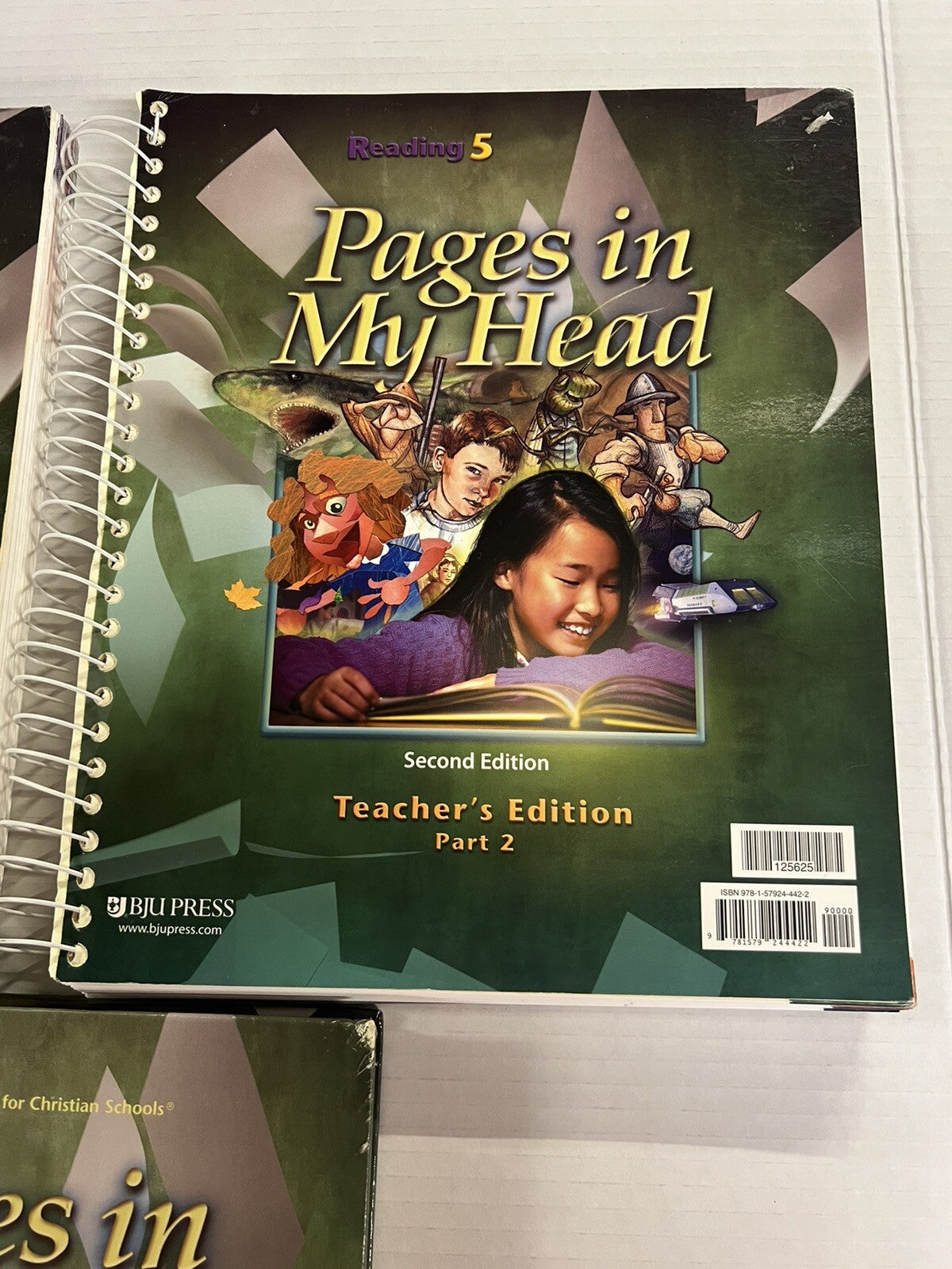 BJU Reading 5 Pages in My Head Textbook hardback and Teachers Editions 1 & 24