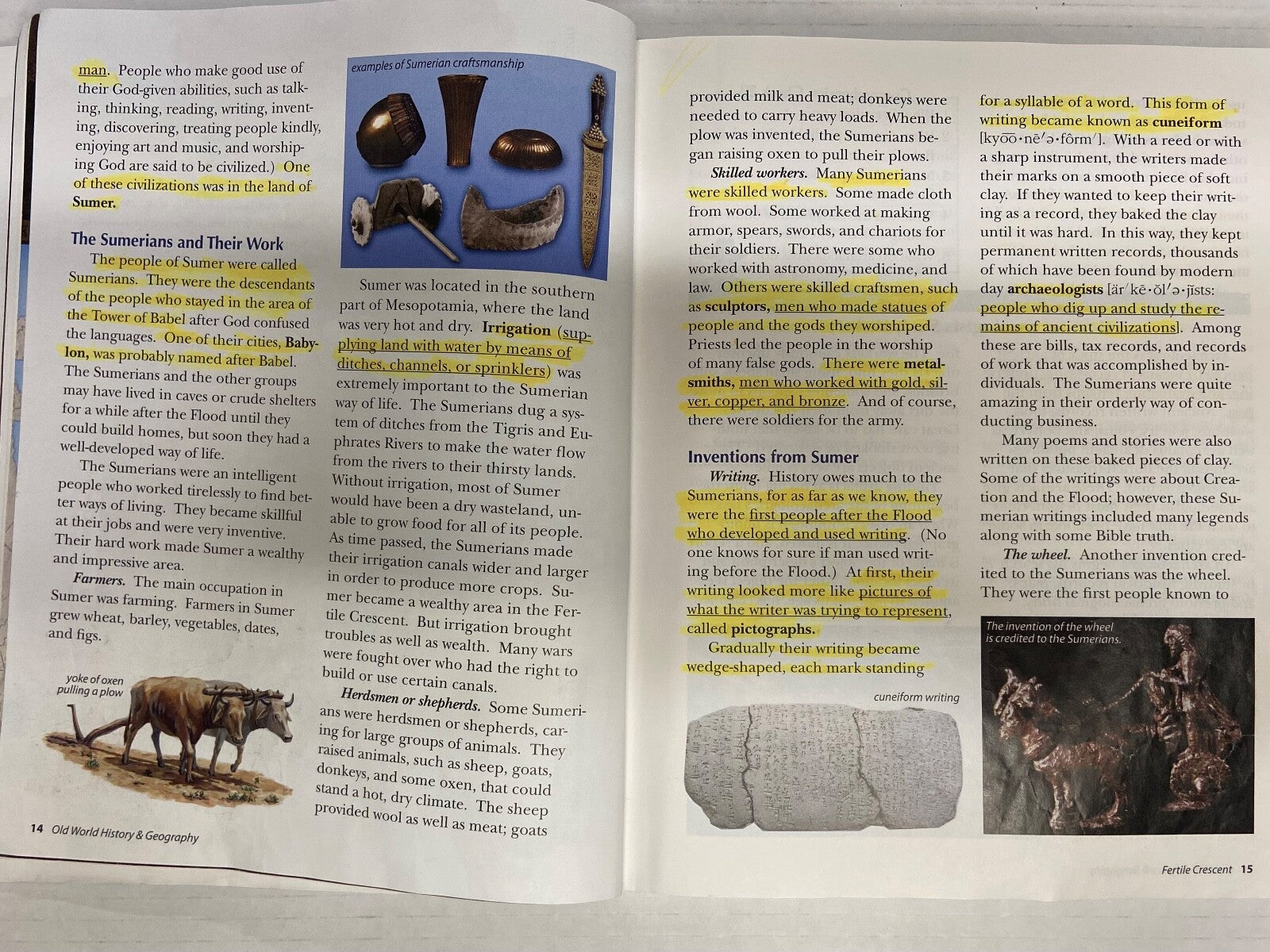 Abeka Old World History Geography textbook fourth ed 5th grade homeschool READ!2