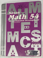Saxon Math 54 2nd edition textbook0