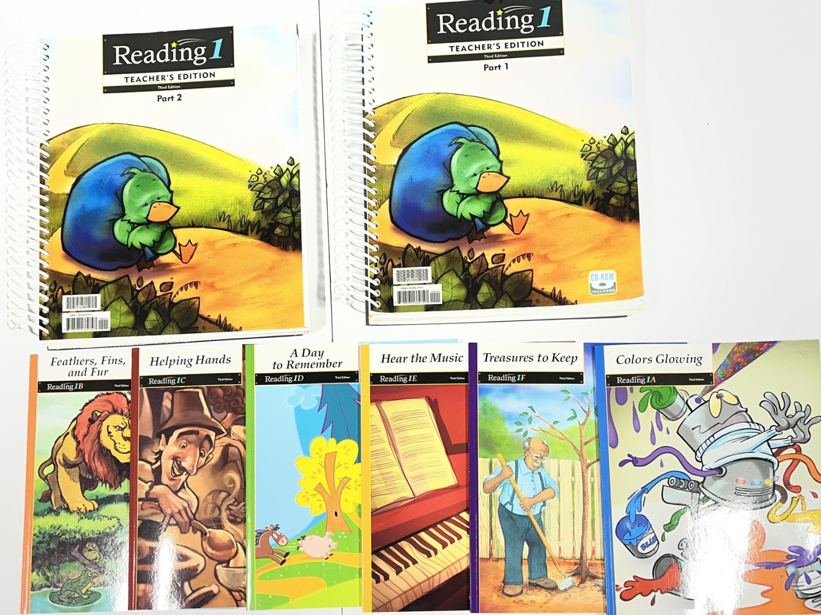 BJU Bob Jones 1st grade READING 1  Set Student books Teacher Edition CD0