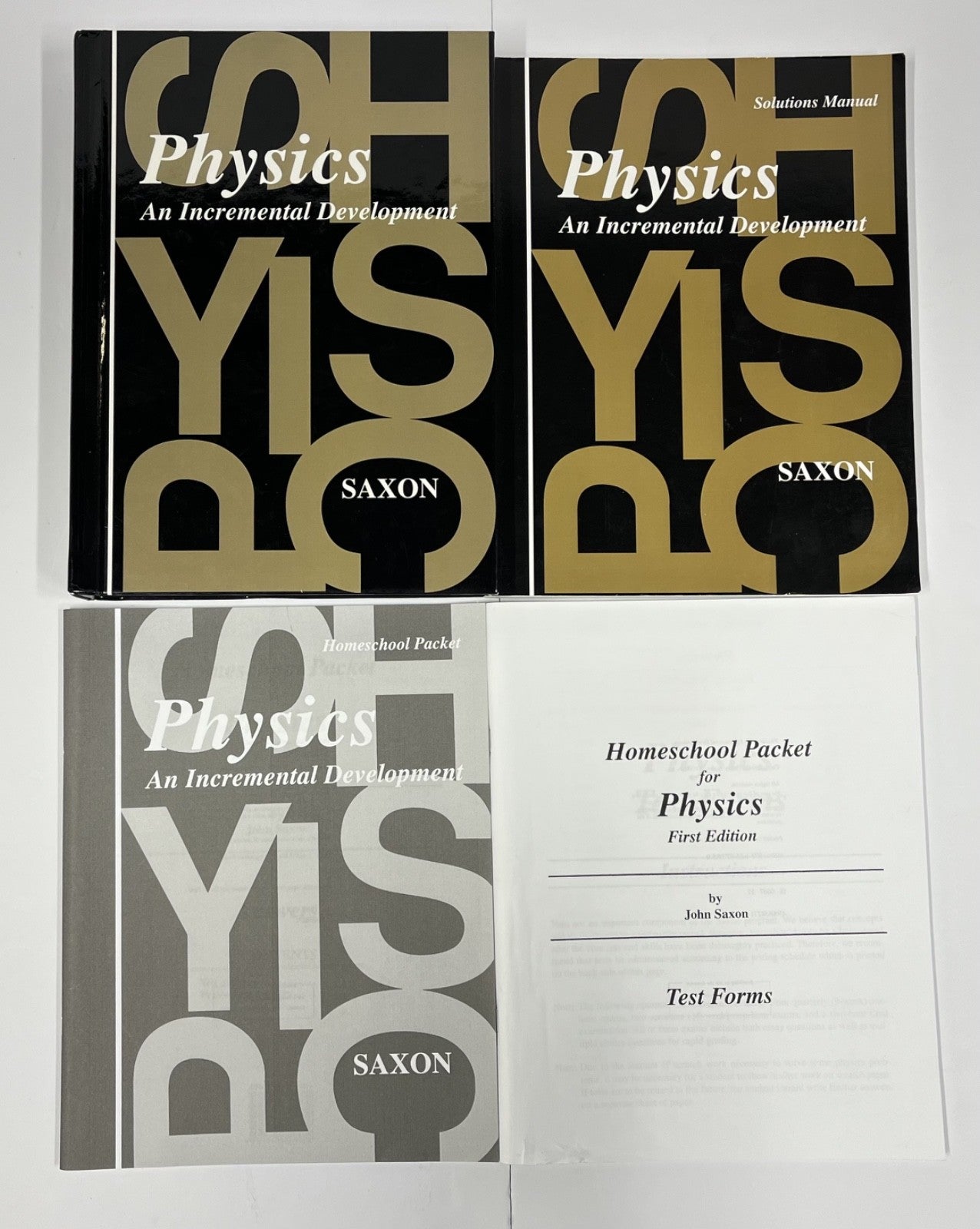 Saxon Physics set textbook solutions manual homeschool packet test forms NEW0