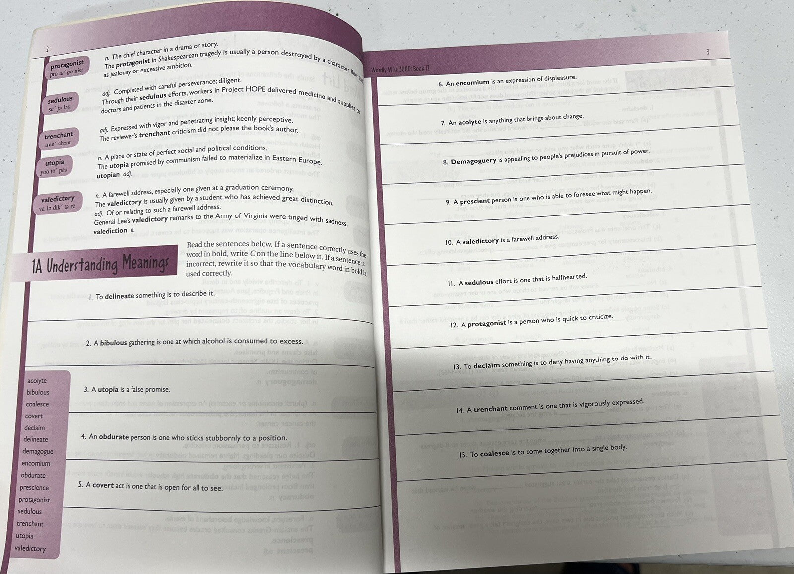 Wordly Wise Book 12 Wordly Wise 3000 second edition 12th grade vocabulary3