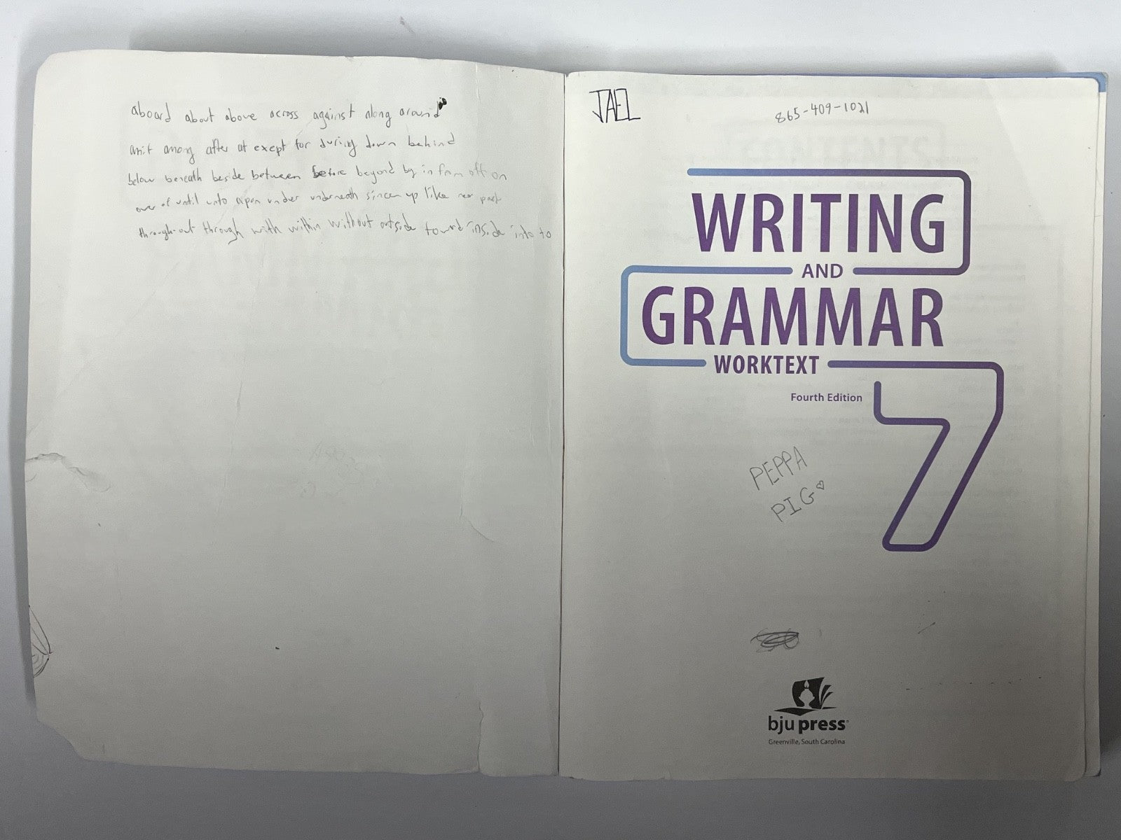 BJU Writing and Grammar 7 4th edition worktext READ2
