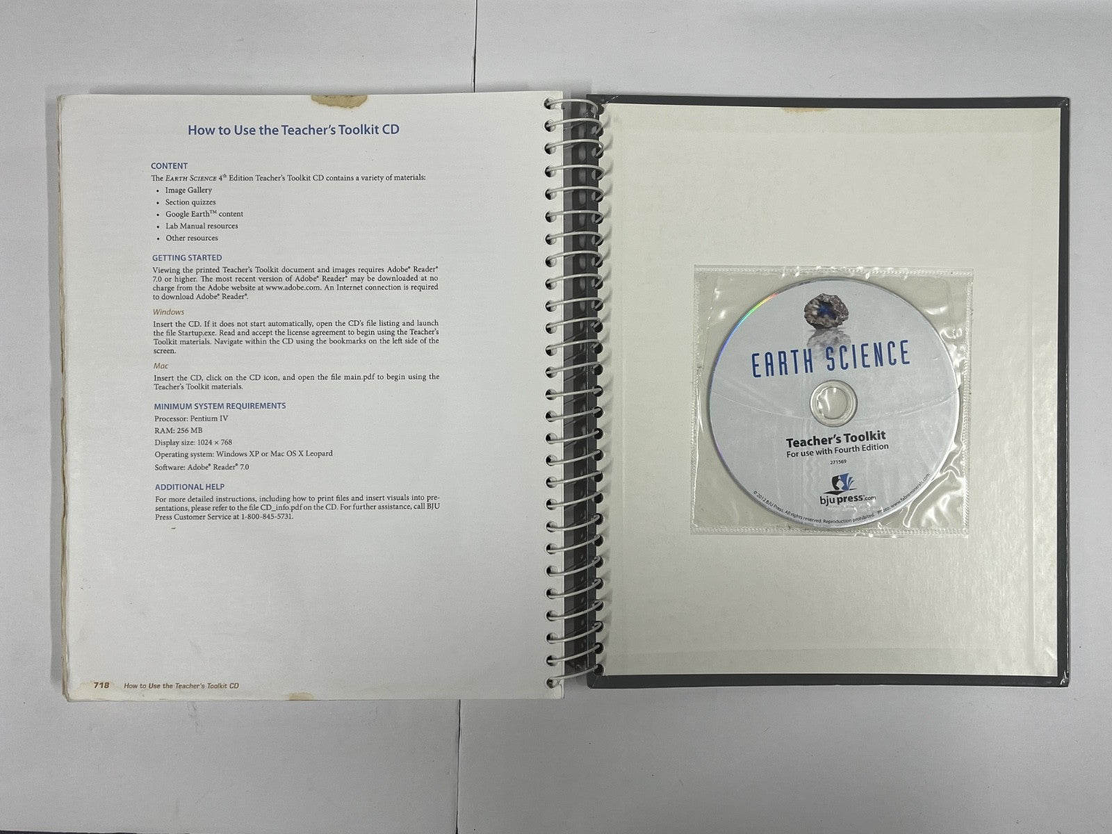 BJU Earth Science SET 4th ed Textbook Lab Manual Teacher Editions with CD2