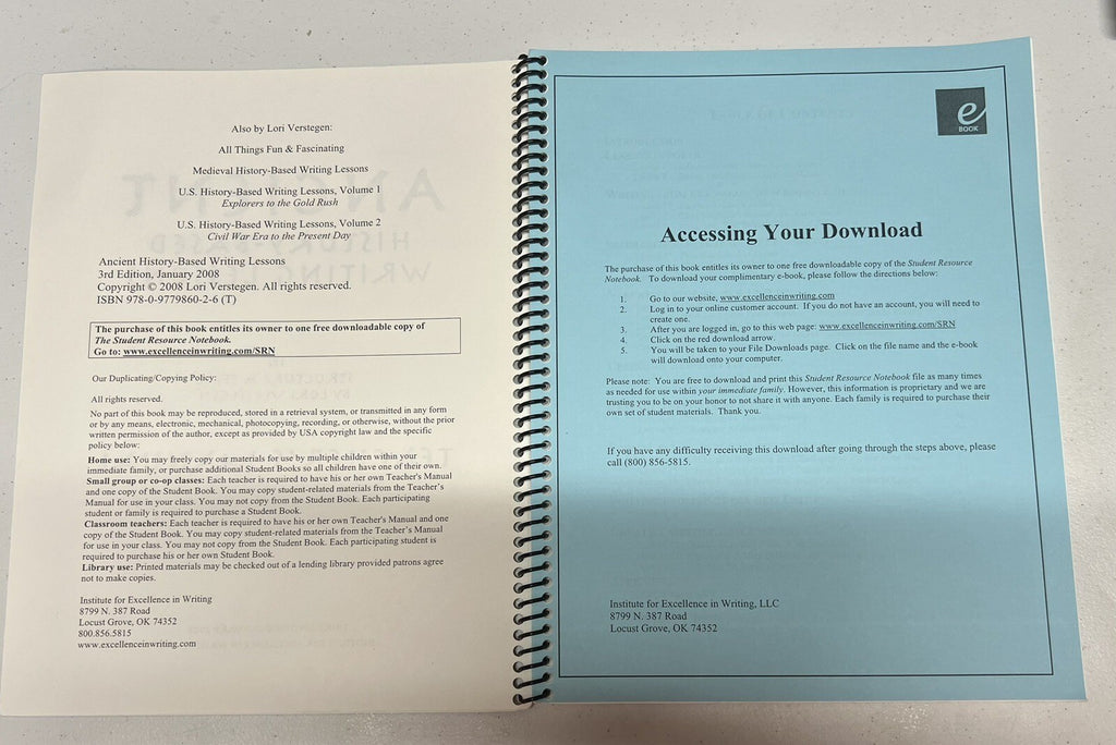 IEW Ancient History-Based Writing Lessons TEACHER manual  Verstegen1