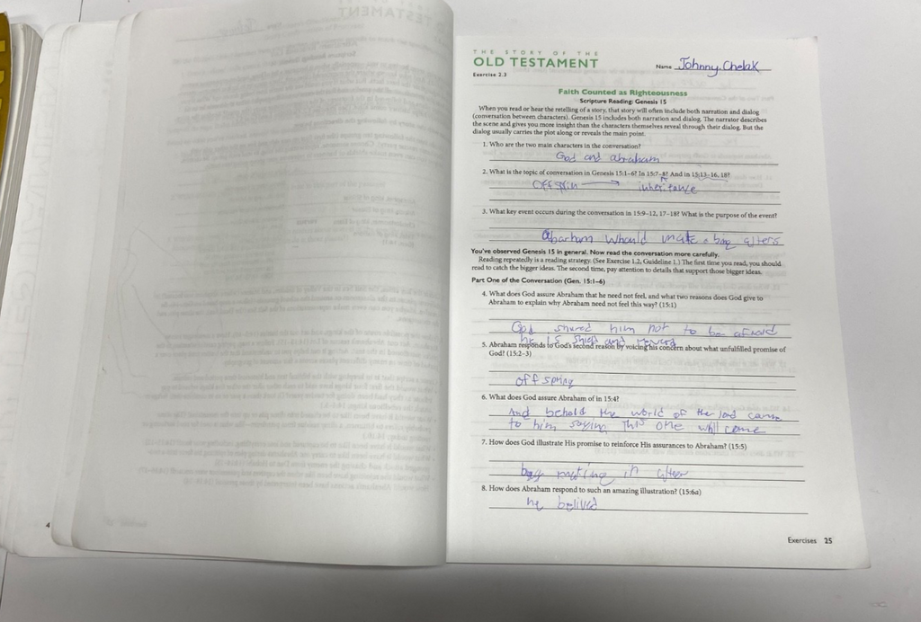 BJU Story of the Old Testament Textbook and Student Activities (writing) READ4