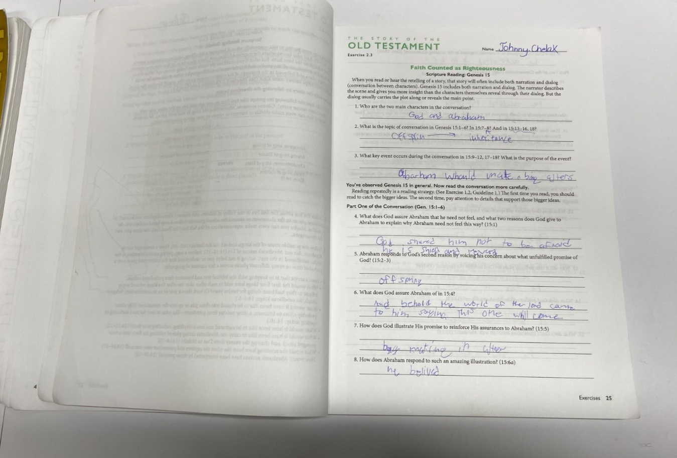 BJU Story of the Old Testament Textbook and Student Activities (writing) READ4