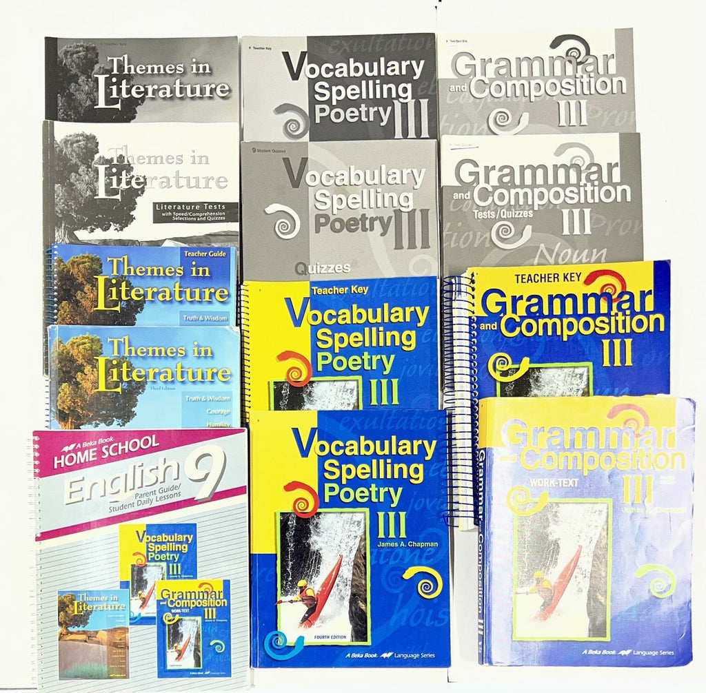 Abeka English 9 SET Grammar III Themes in Literature Vocabulary 3  (old edition)0