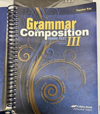 Abeka Grammar and Composition iii 3 SET fifth edition work-text key tests READ!2