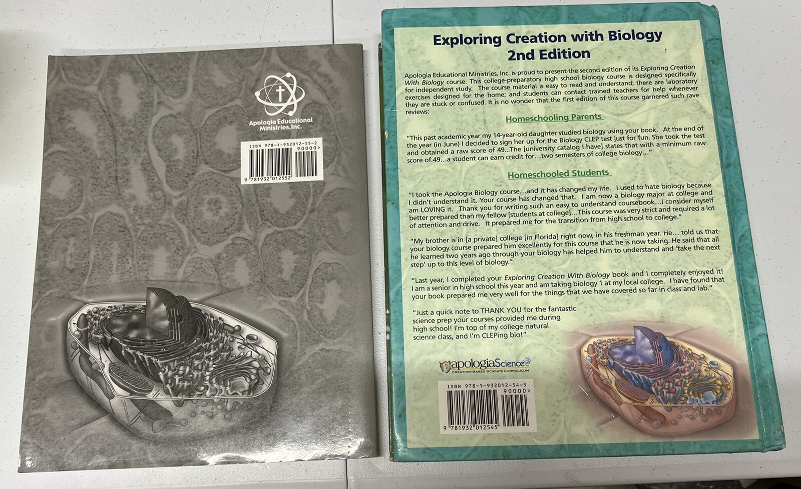 Apologia Exploring Creation with Biology SET textbook AND Solutions Tests 2nd ed1