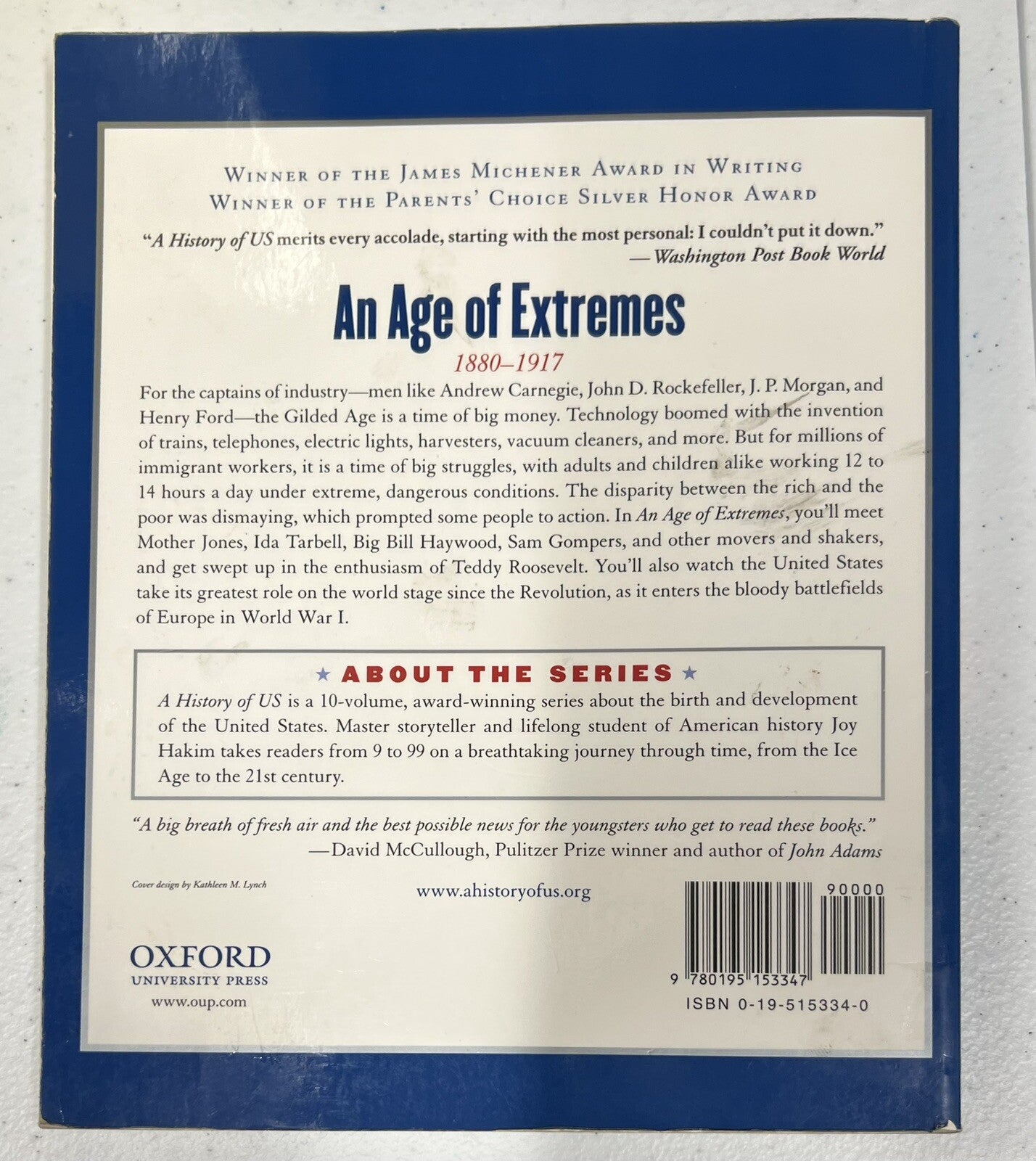 A History of US Book 8 An Age of Extremes 1880-1917 by Joy Hakim1
