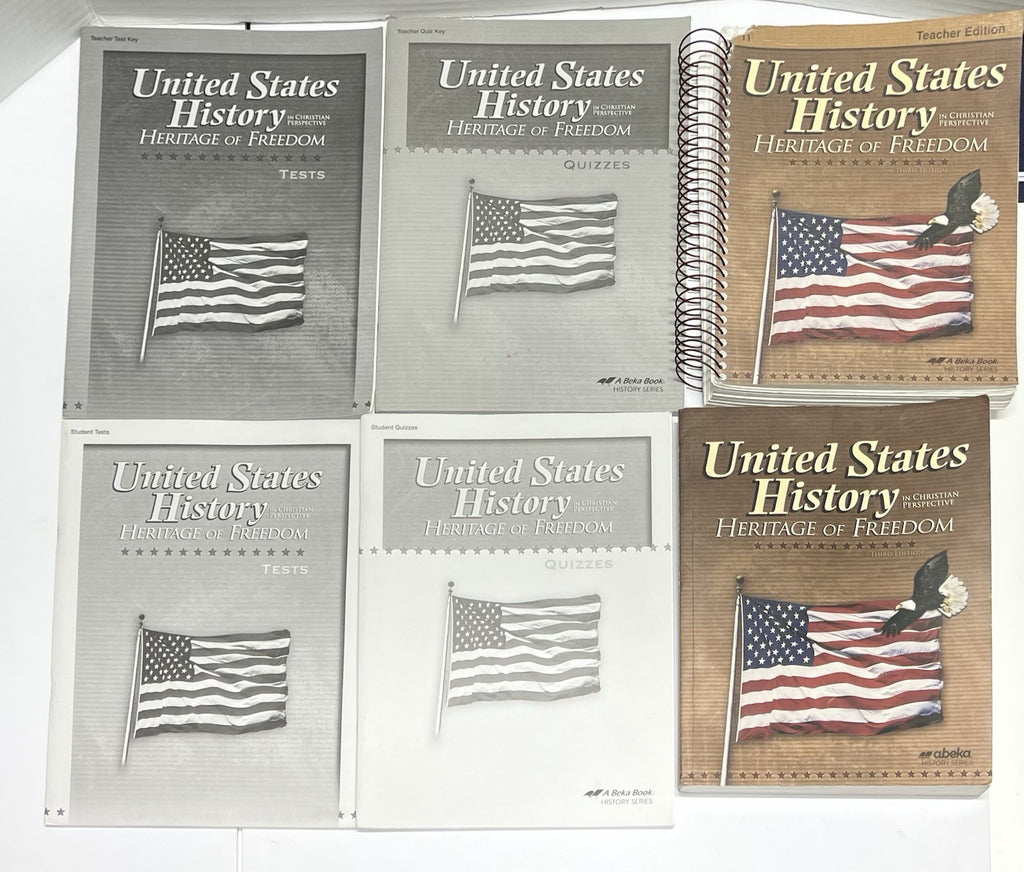 Abeka United States History complete set kit 3rd edition text teacher key test0