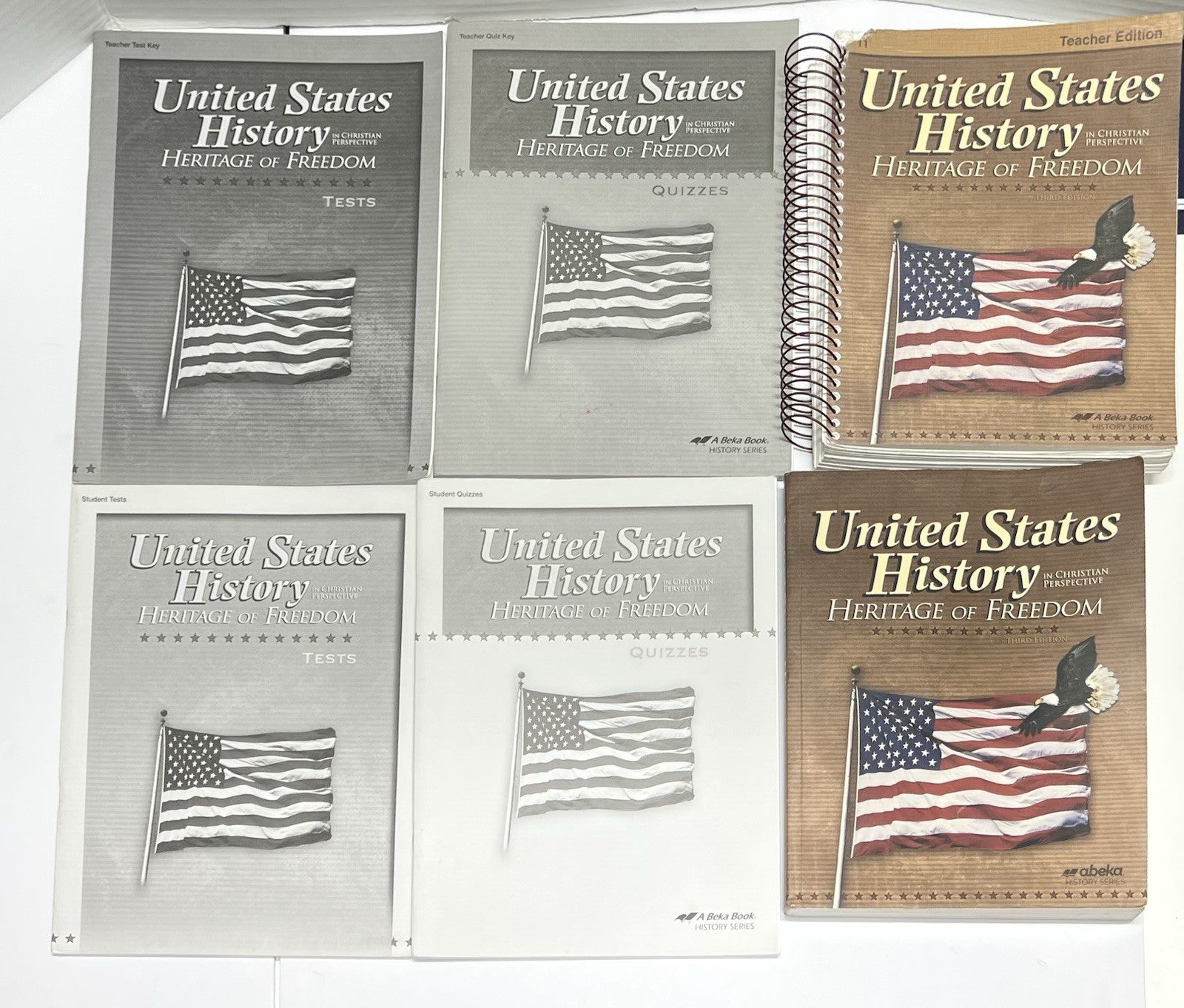 Abeka United States History complete set kit 3rd edition text teacher key test0