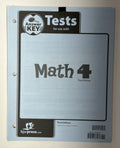 BJU Math 4 Tests Answer Key 3rd edition0