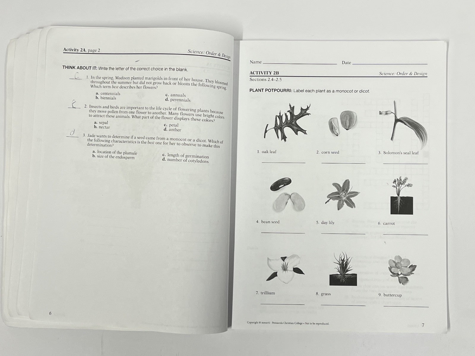 Abeka Science Order and Design complete SET 2nd edition8