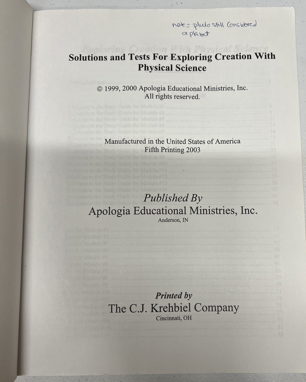 Exploring Creation Physical Science Apologia Solutions & Tests Jay Wile2
