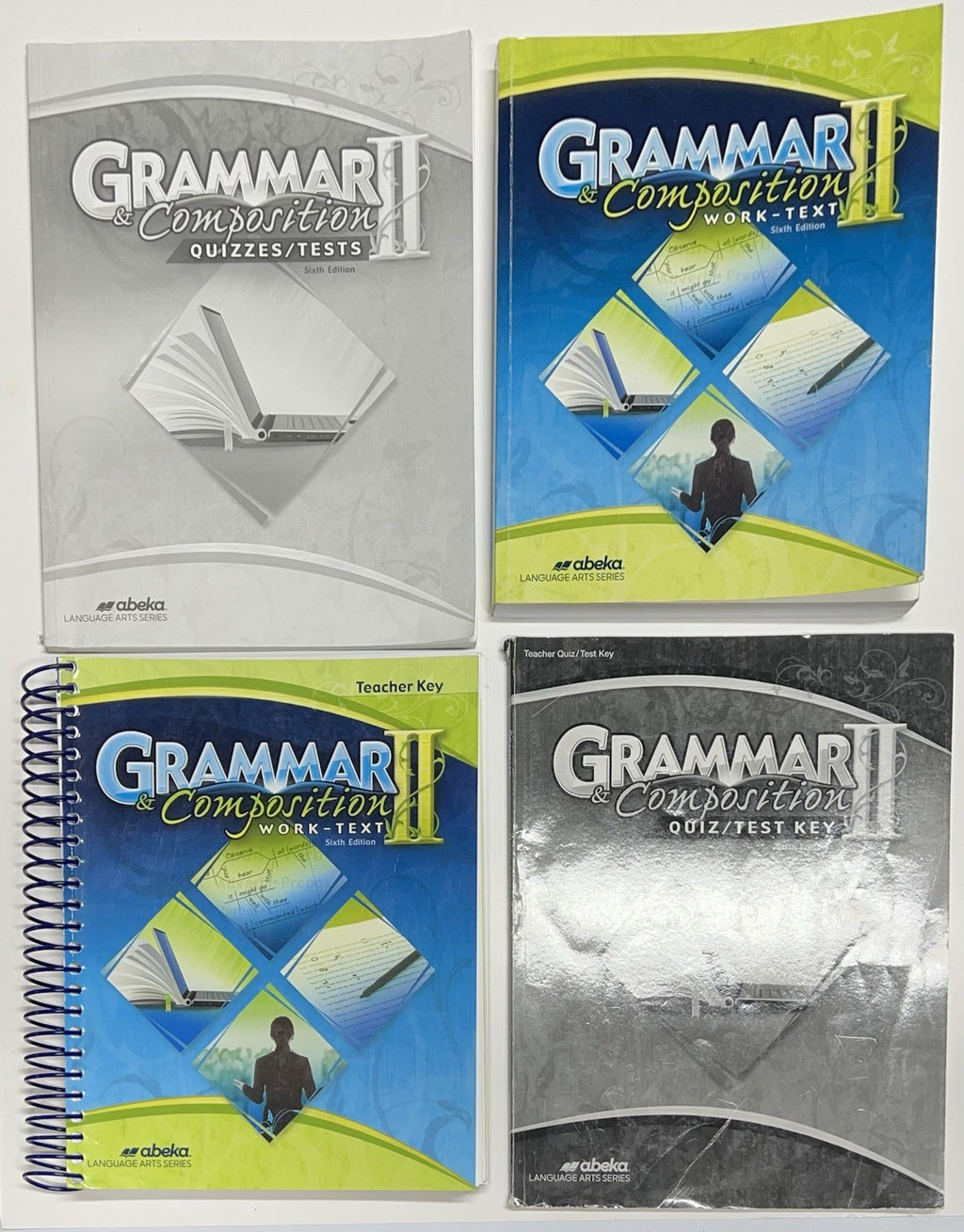 Abeka Grammar Composition II SET worktext quizzes tests teacher key 6th ed READ!0