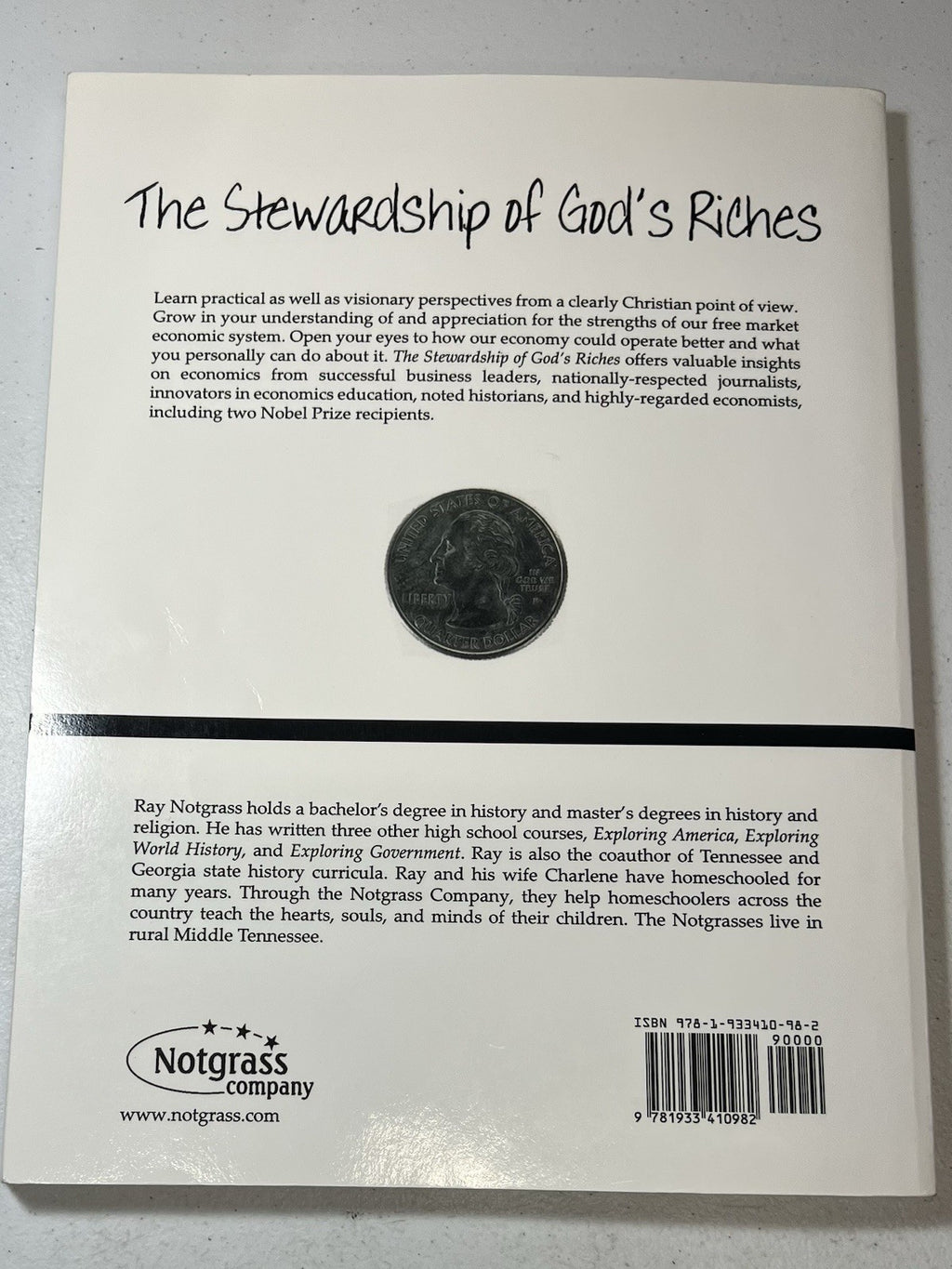 Notgrass The Stewardship of God's Riches  homeschool economics1