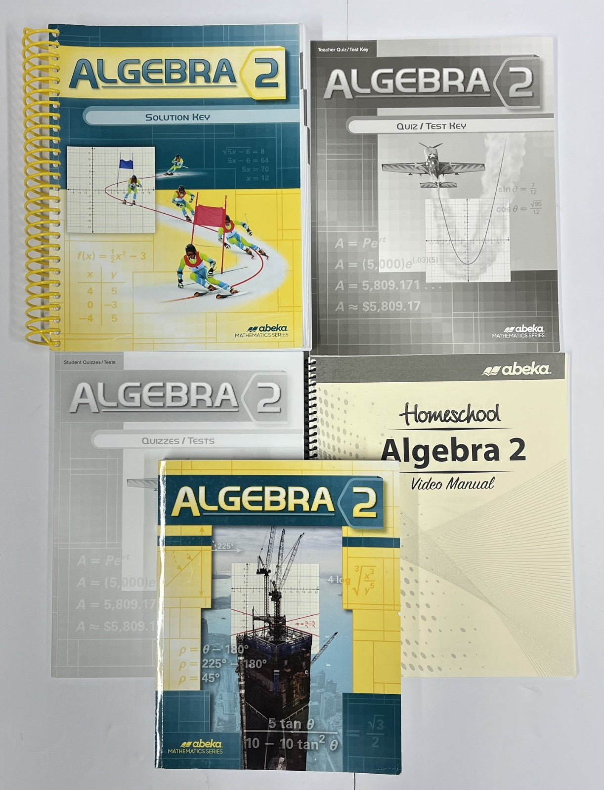 Abeka Algebra 2 set textbook quizzes tests solution key video manual NEW0