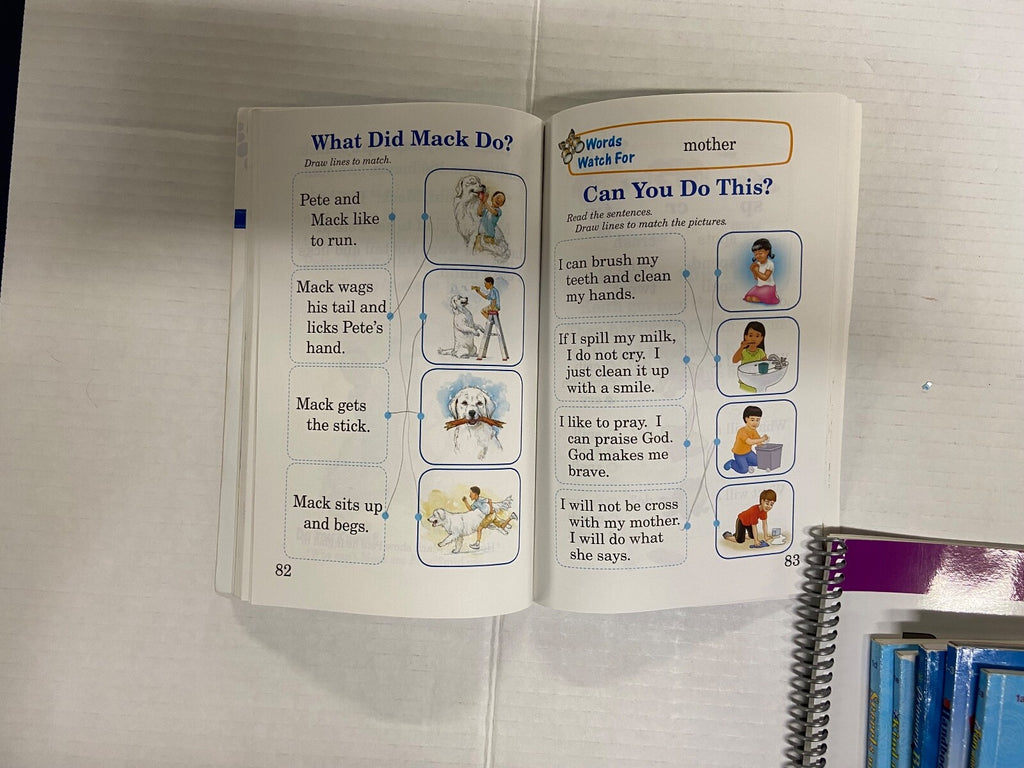 Abeka Reading 1 set 1st grade readers and answer key *Missing one reader*4