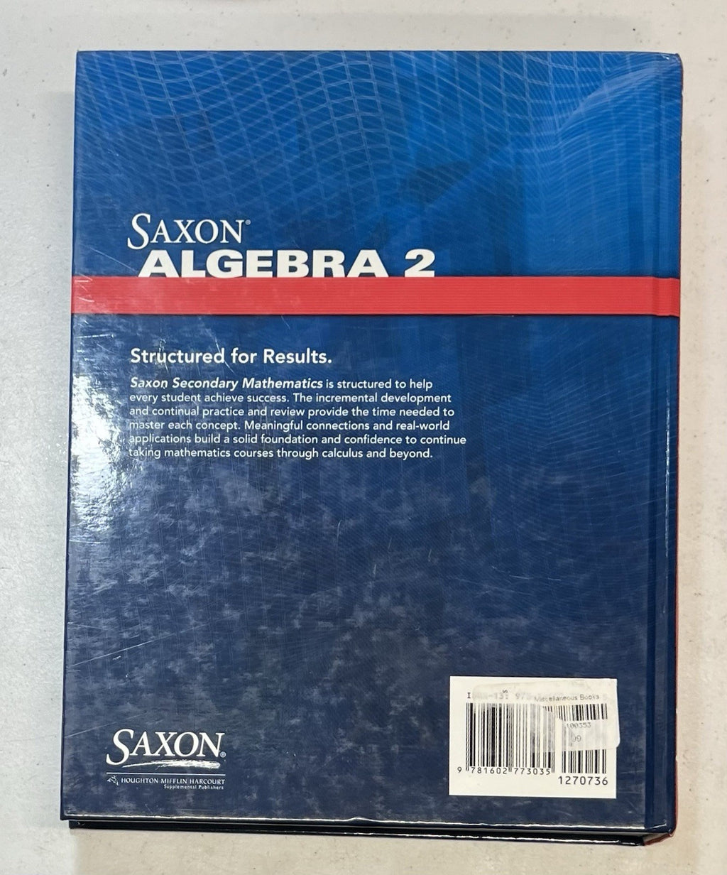 Saxon Algebra 2 Student Edition 2009 hardcover textbook2