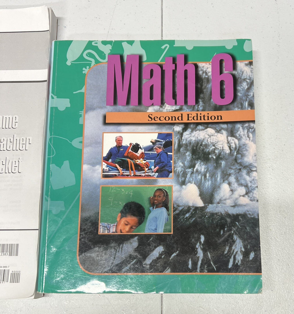 BJU Math 6 6th set second ed textbook home teacher packet student materials2