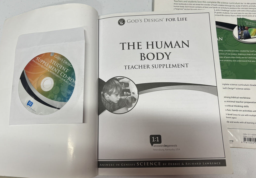God's Design for Life The Human Body SET Answers In Genesis Student, Teacher, CD3