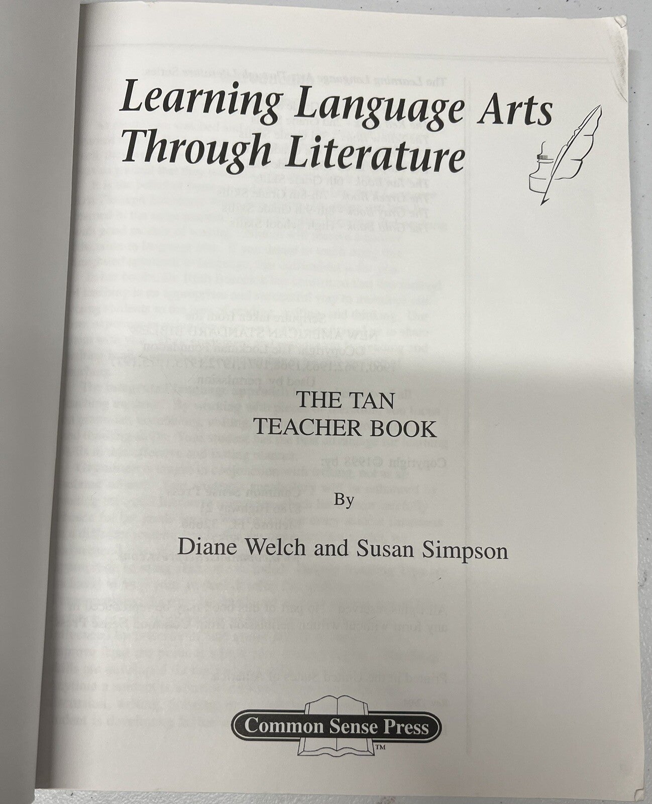 The Tan Book Learning Language Arts Through Literature 6th grade Common Sense2