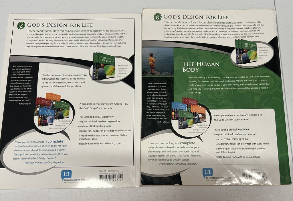 God's Design for Life The Human Body SET Answers In Genesis Student, Teacher, CD1