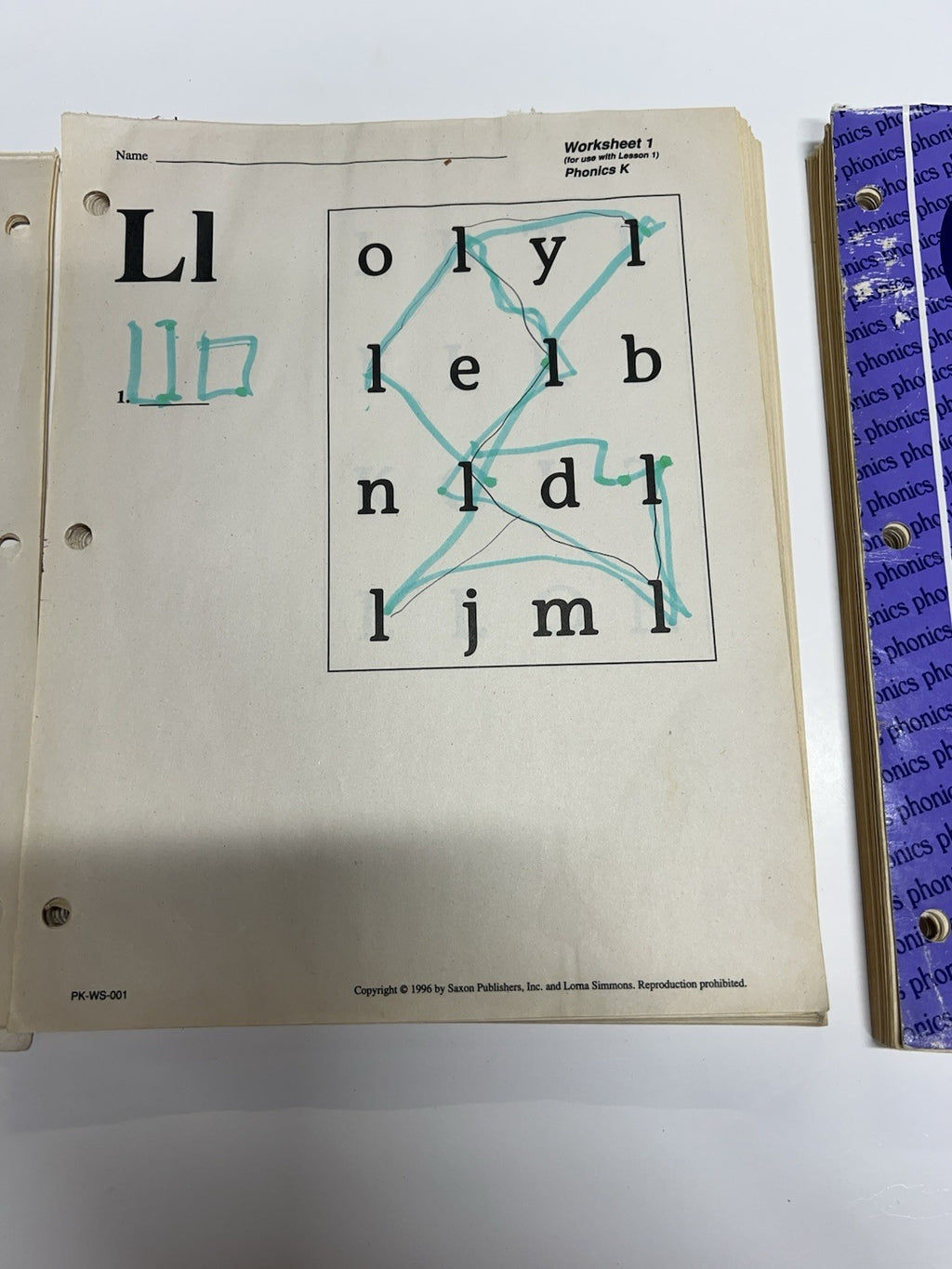 Saxon Phonics K SET student Workbook part 1 & 2 + Teacher's manual kindergarten11