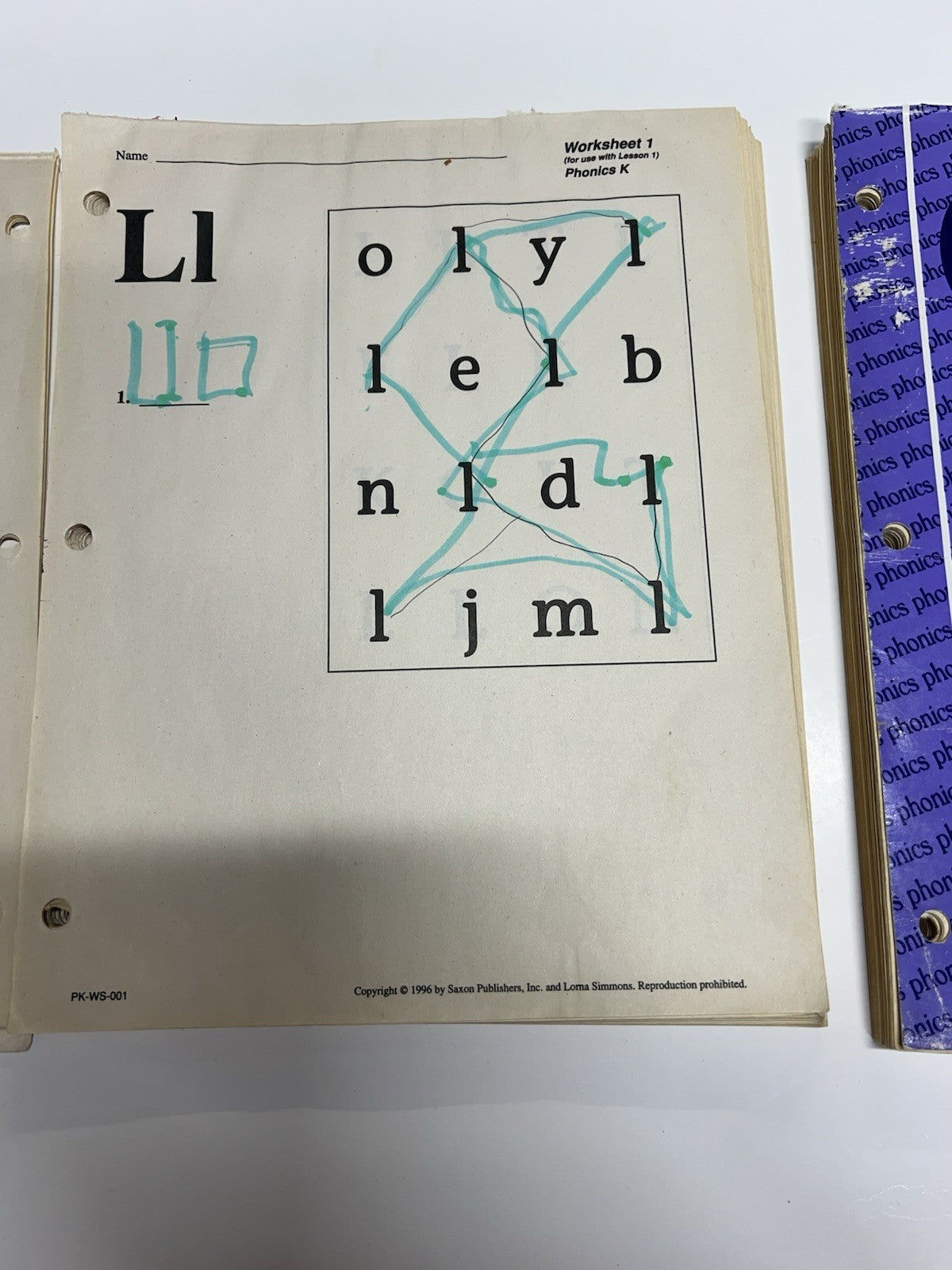 Saxon Phonics K SET student Workbook part 1 & 2 + Teacher's manual kindergarten11