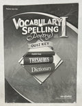 Abeka Vocabulary Spelling Poetry I 1 Quiz Key teacher current sixth ed 7th grade0