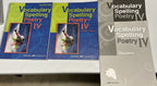 Abeka Vocabulary Spelling Poetry IV 4th ed. 10th grade Homeschool set 4 Books0