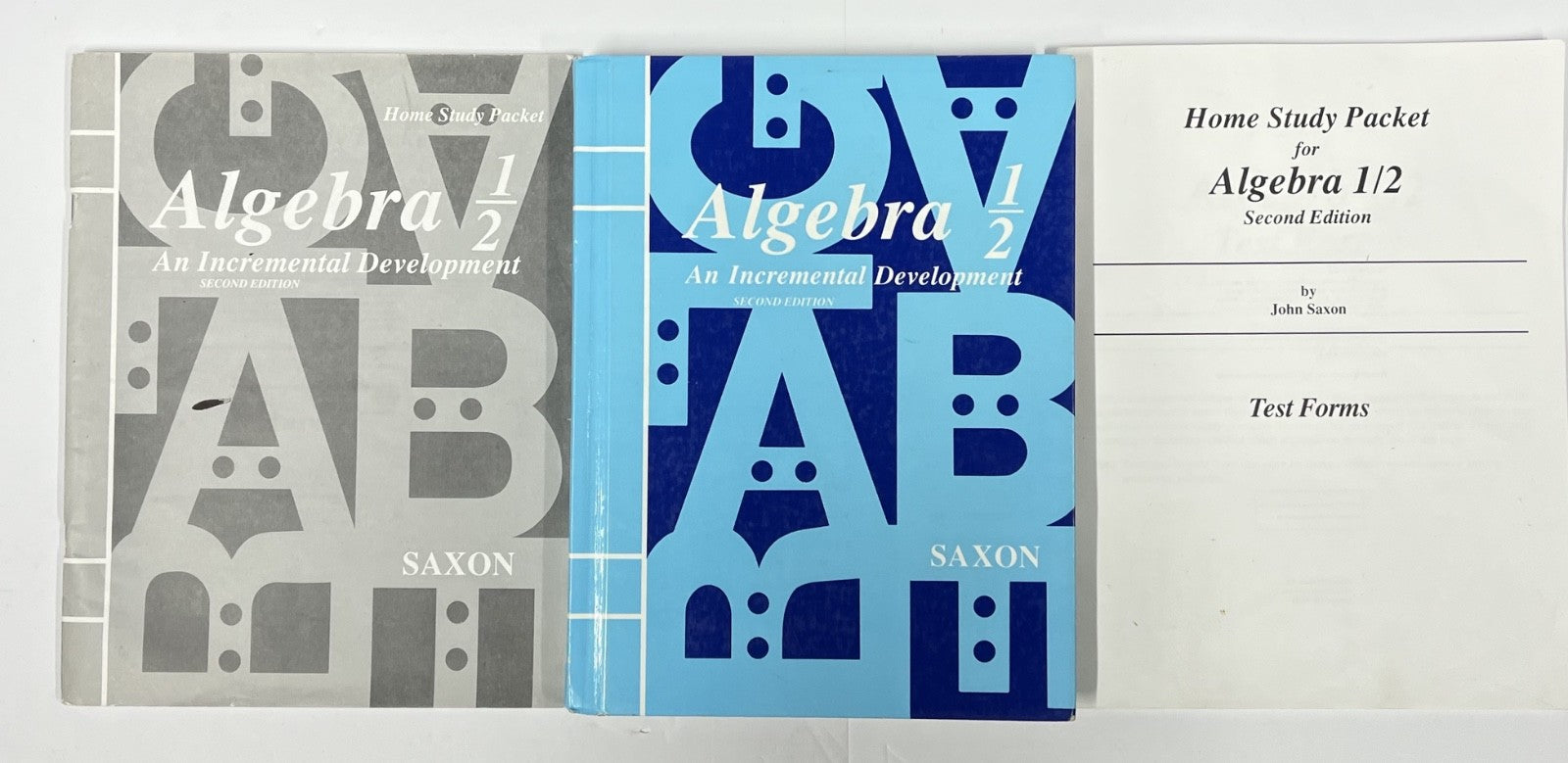 Saxon Algebra 1/2 Second Edition 2nd, set Homeschool math textbook tests packet0