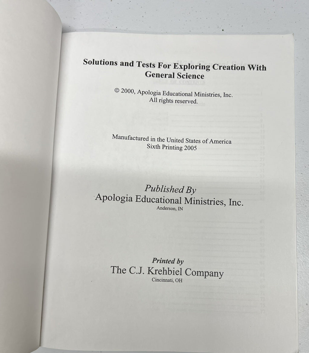 Exploring Creation with General Science set Textbook Solutions Tests Apologia2