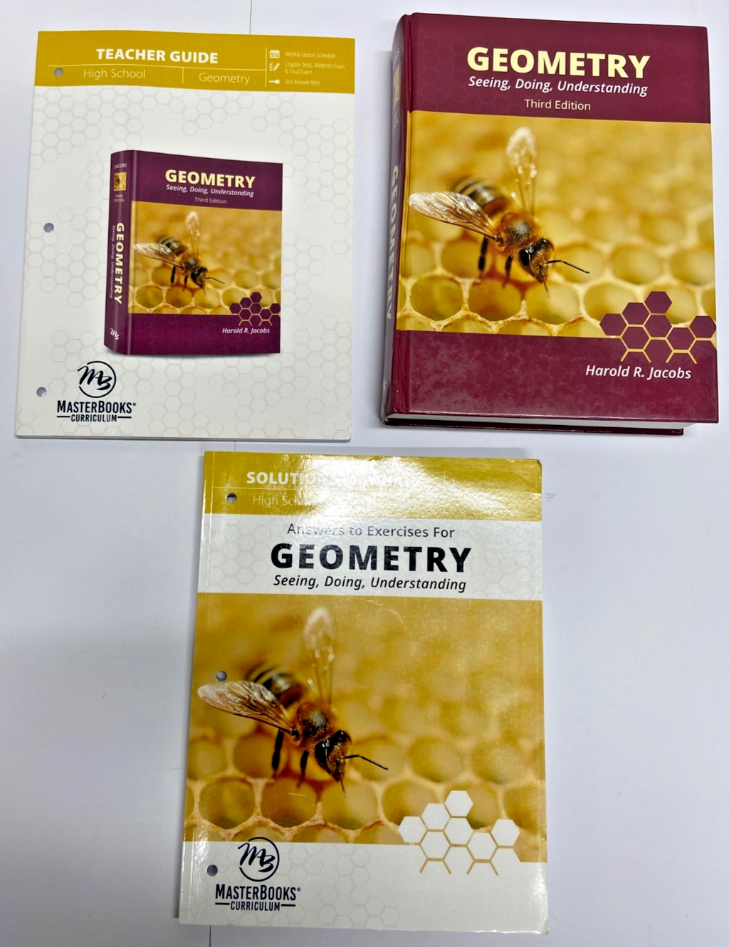 Jacobs Geometry 3rd ed Complete 3 Book Set MasterBooks Solutions Guide Textbook1