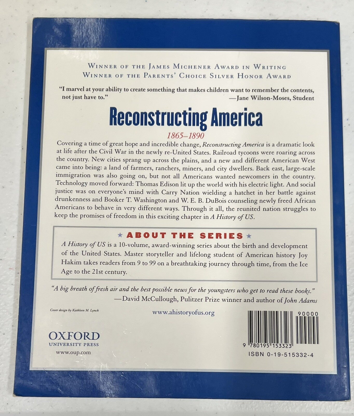 A History of US Book 7 Reconstructing America 1865-1890 by Joy Hakim1