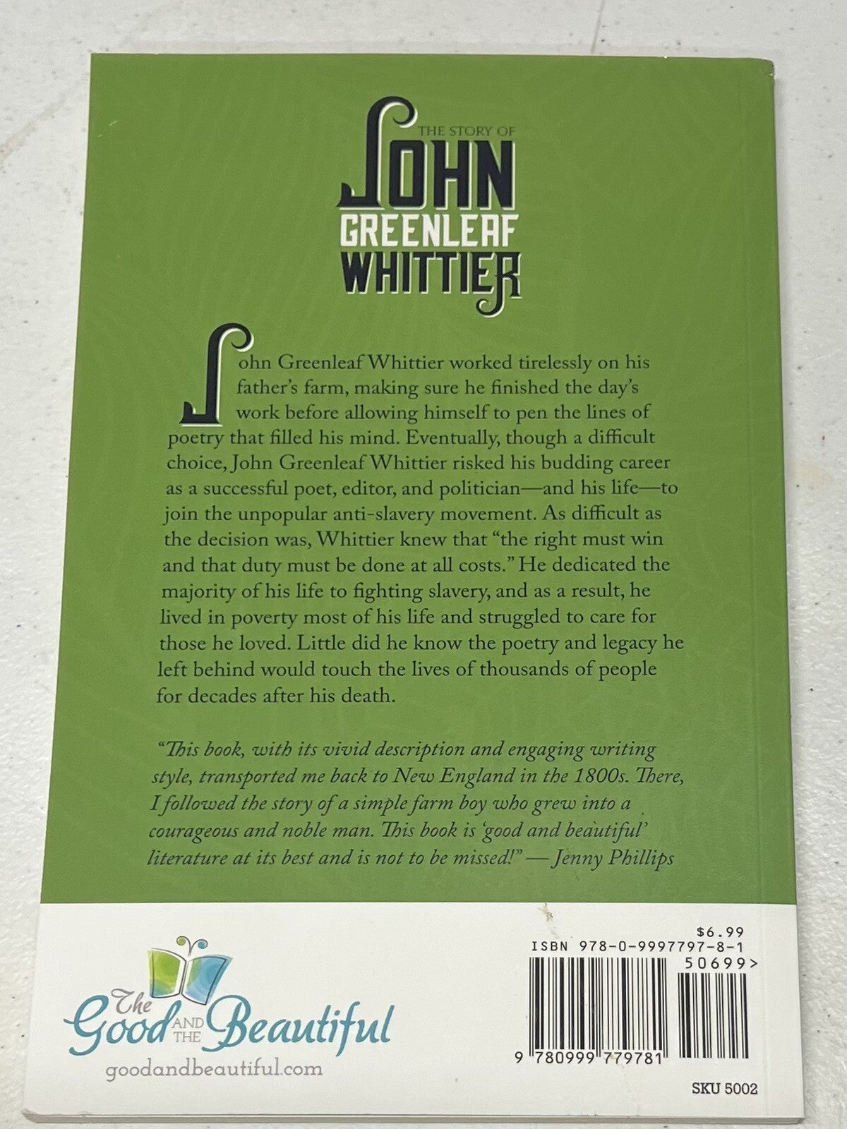 John Greenleaf Whittier The Good and The Beautiful Library homeschool Level 91