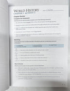 BJU World History Student Activities 4th edition fourth2