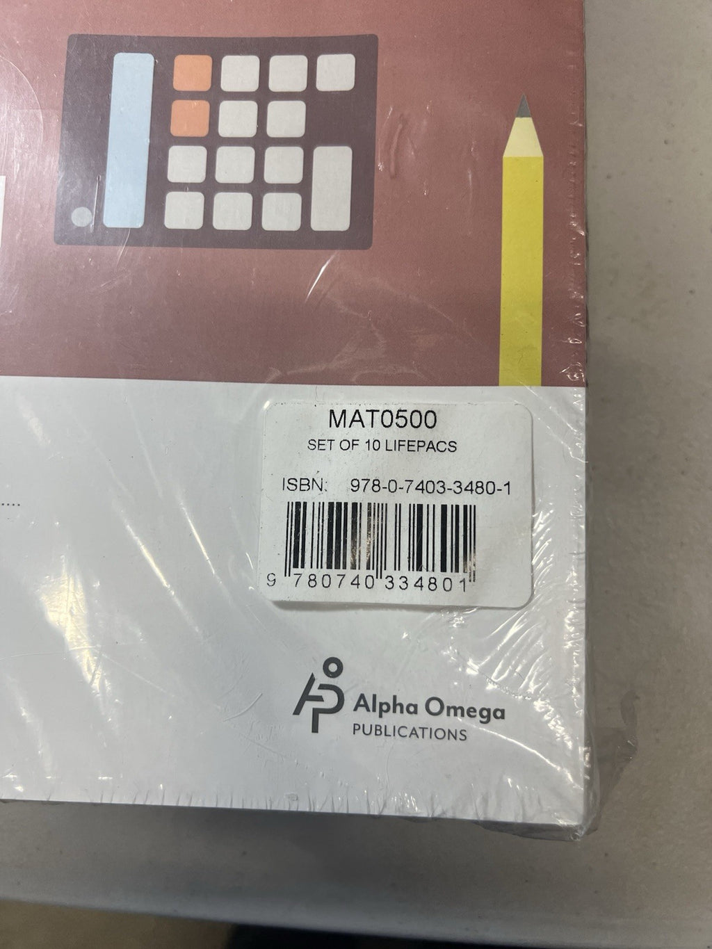 Lifepac Math 5th grade set New, Sealed.  Alpha Omega AOP1