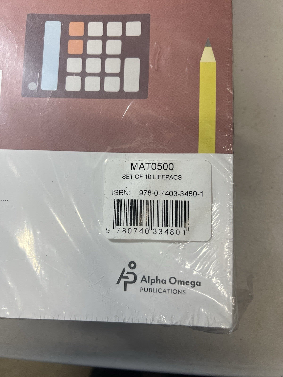 Lifepac Math 5th grade set New, Sealed.  Alpha Omega AOP1