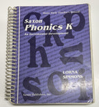 Saxon Phonics K SET student Workbook part 1 & 2 + Teacher's manual kindergarten2