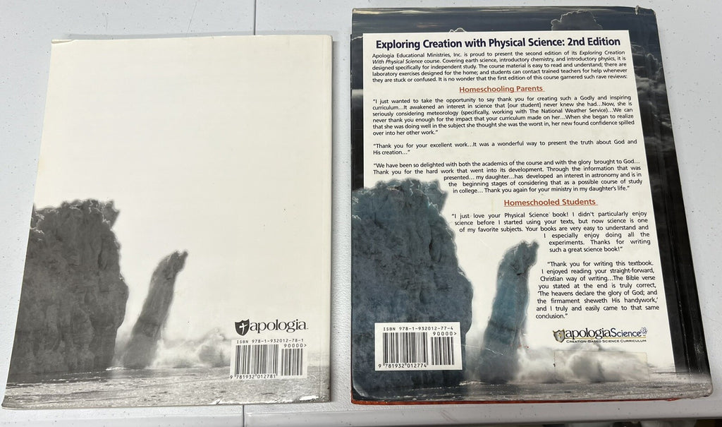 Apologia Exploring Creation Physical Science SET Textbook & Solutions Tests1