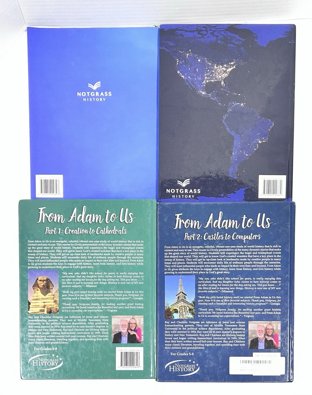 Notgrass From Adam to Us SET Part 1 and 2 Our Creative World Answer Key Guide1