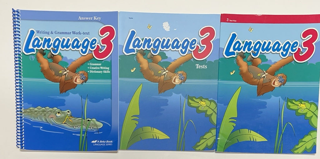 Abeka Language 3 3rd Grade Tests Test Keys Answer Key set Lot0